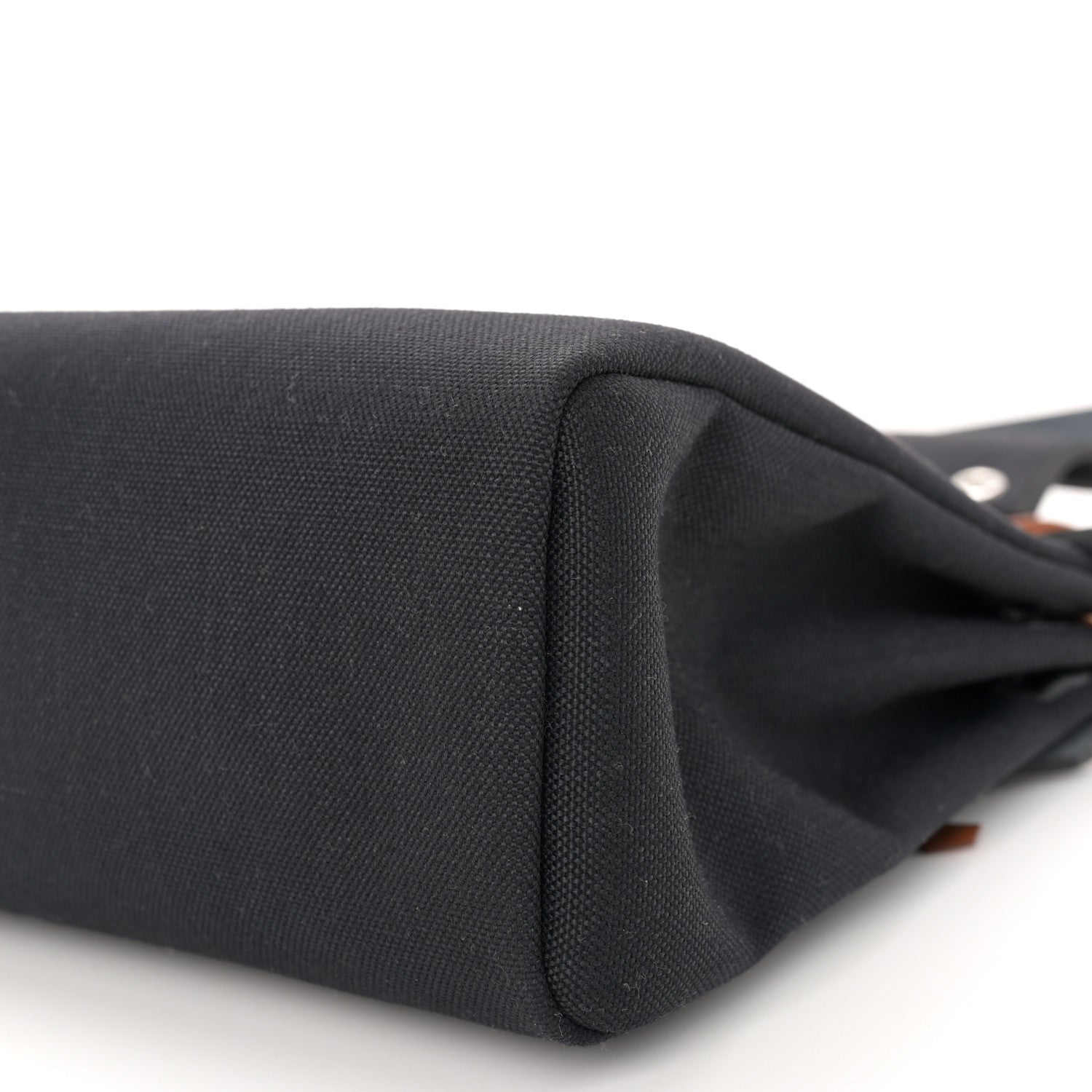 Hermes Military Toile Vache Hunter Horseshoe Herbag Zip Retourne 31 PM Black 11 of 12