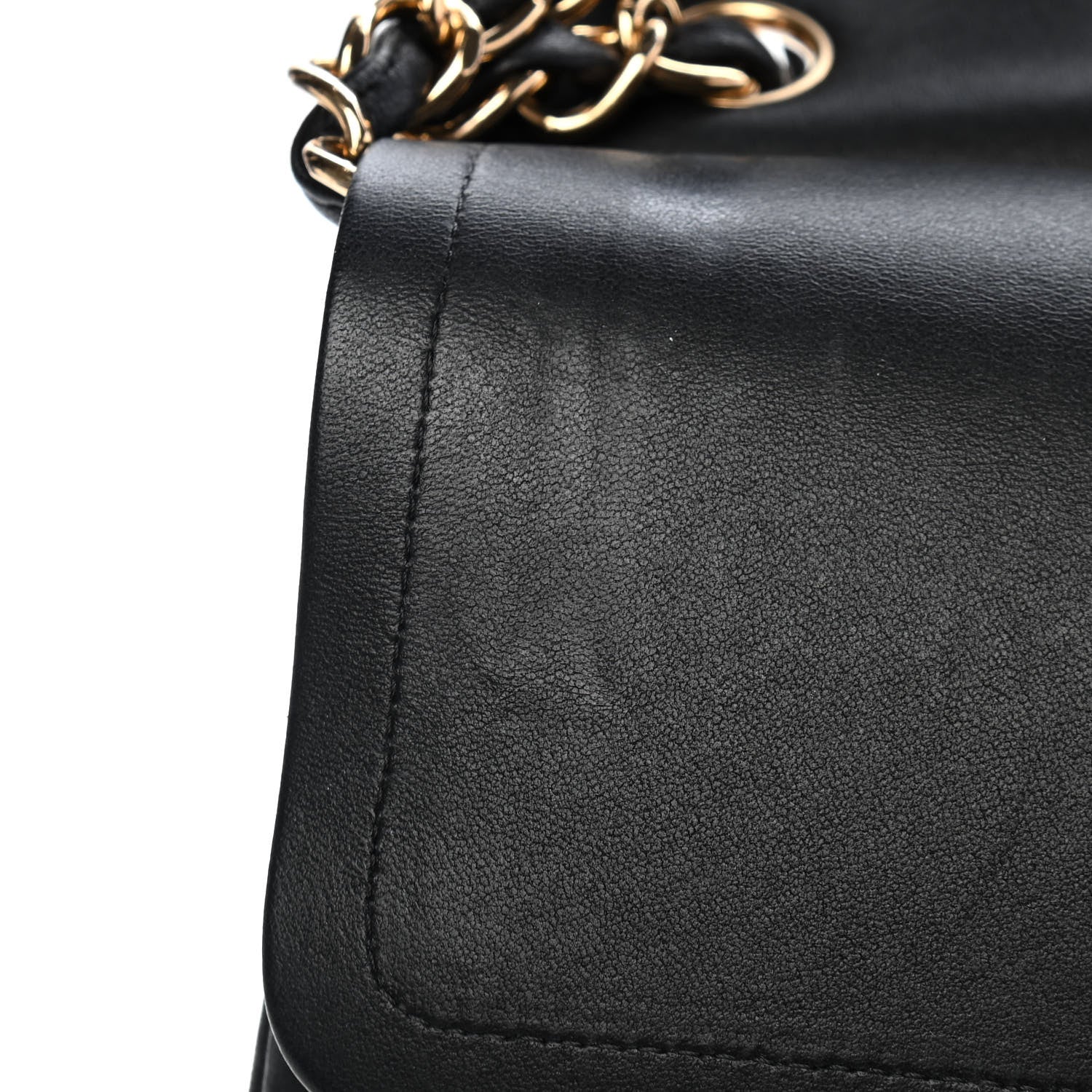 Chanel Lambskin Quilted Jumbo Double Flap Black 12 of 25