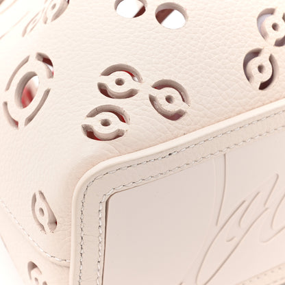 Christian Louboutin Calfskin Loubinthesky Mini Perforated Cabarock Spikes Tote Leche 10 of 10