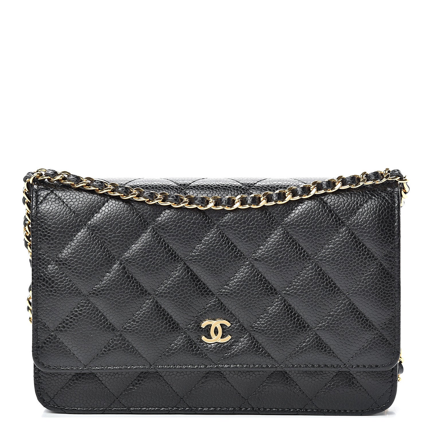 Chanel Caviar Quilted Wallet On Chain WOC Black 1 of 12