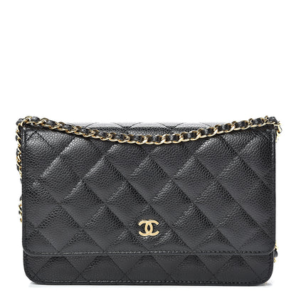 Chanel Caviar Quilted Wallet On Chain WOC Black 1 of 12