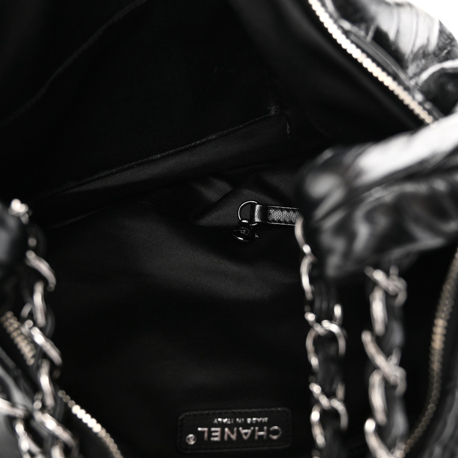 Chanel Glazed Calfskin Twisted Hobo Black 5 of 10