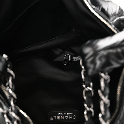 Chanel Glazed Calfskin Twisted Hobo Black 5 of 10