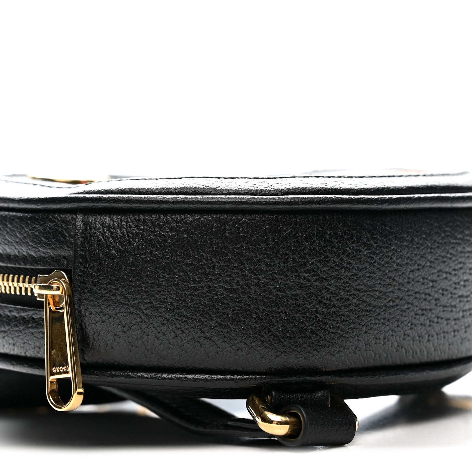 Gucci Grained Calfskin Web Mini Ophidia Round Shoulder Bag Black 9 of 13