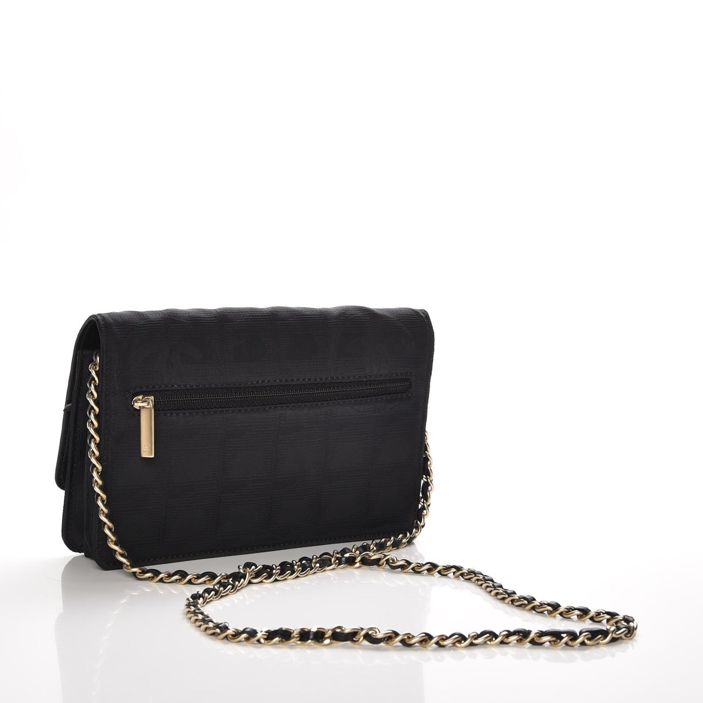 Nylon Travel Wallet On Chain WOC Black