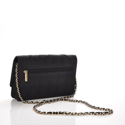 Chanel Nylon Travel Wallet On Chain WOC Black 3 of 9