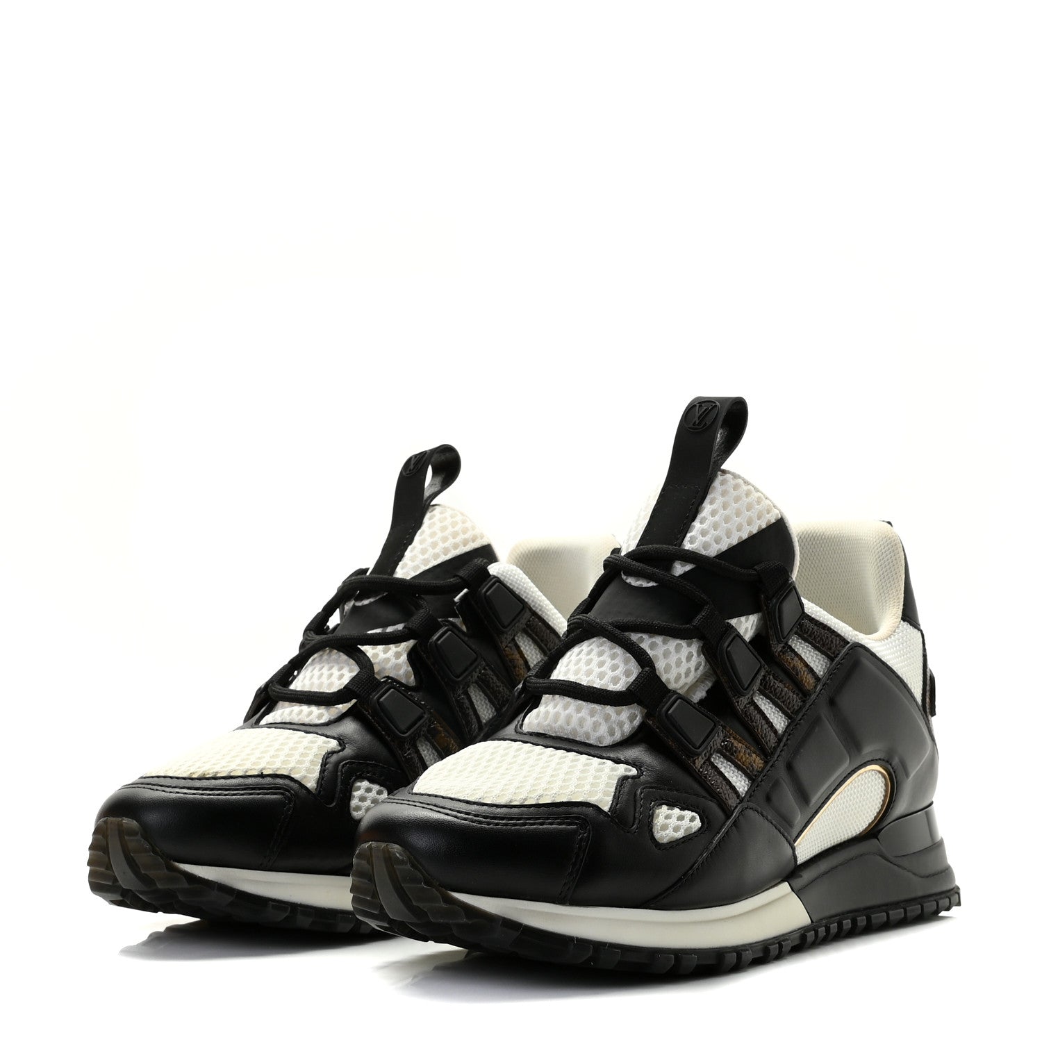 Louis Vuitton Calfskin Monogram Run Away Sneakers 35 Black 2 of 14