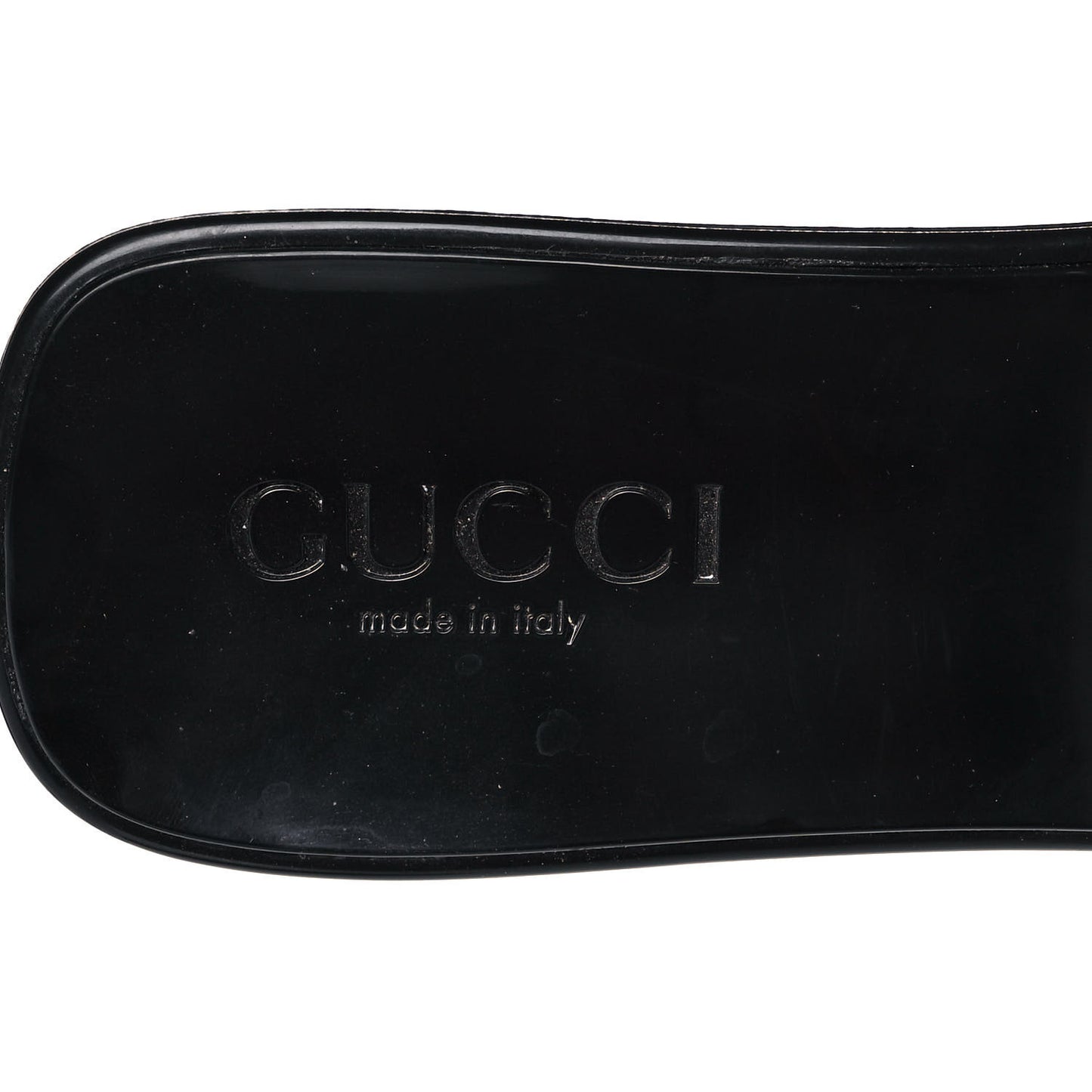 Rubber Gucci Logo Womens Platform 20/60mm Slide Sandals 36 Black