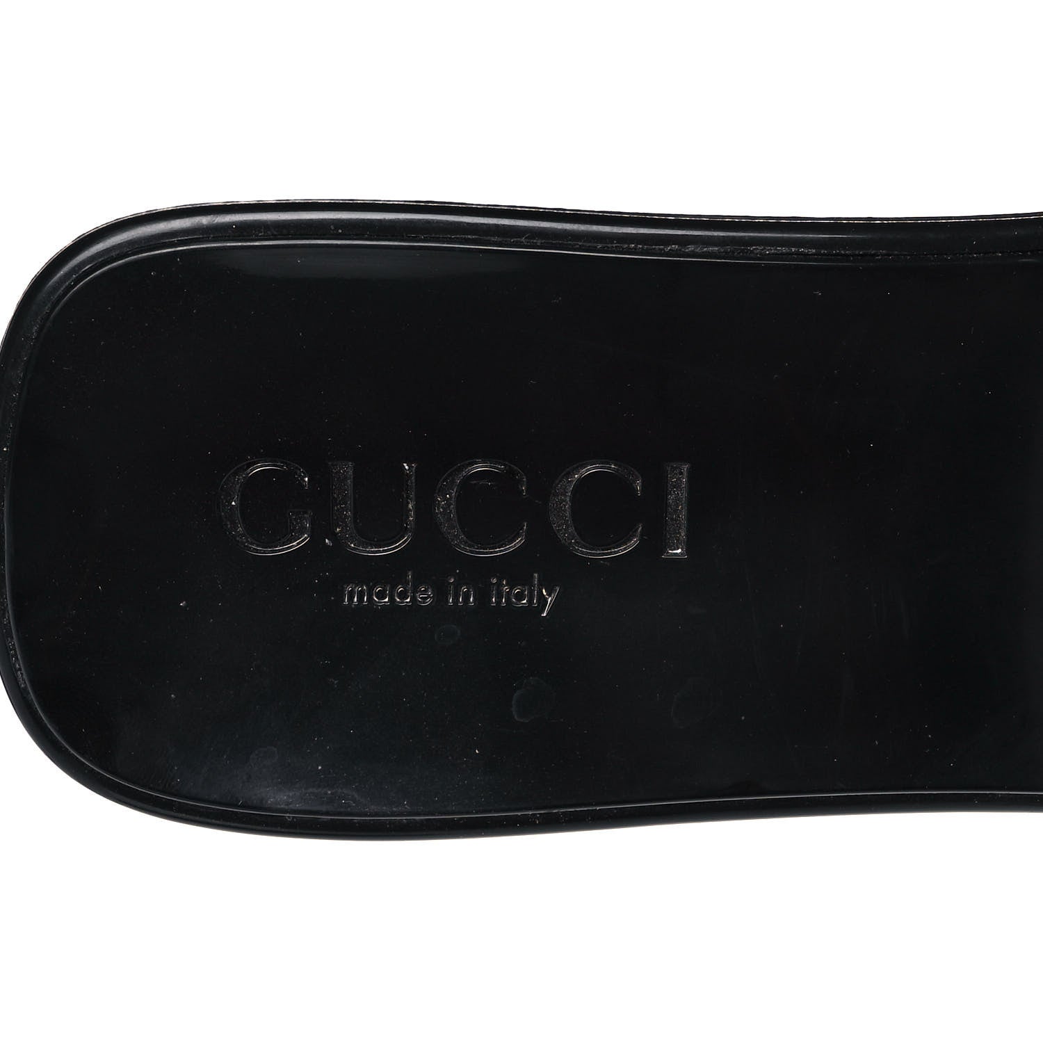 Gucci Rubber Gucci Logo Womens Platform 20/60mm Slide Sandals 36 Black 7 of 11