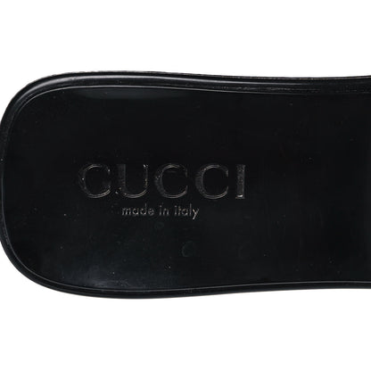 Gucci Rubber Gucci Logo Womens Platform 20/60mm Slide Sandals 36 Black 7 of 11