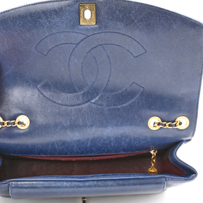 Chanel Lambskin Quilted Small Single Flap Blue 4 of 11