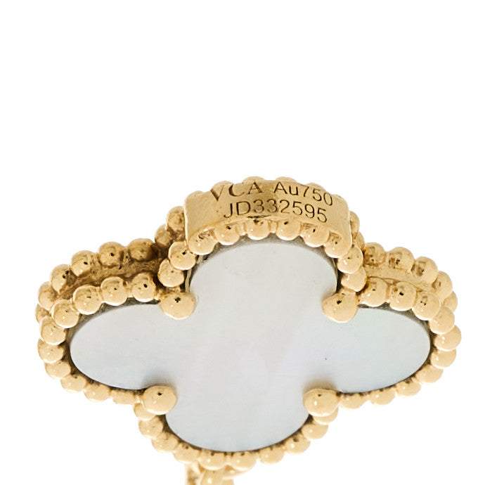 Van Cleef & Arpels 18K Yellow Gold Mother of Pearl Malachite Carnelian Tiger Eye 4 Motifs Lucky Alhambra Bracelet 3 of 4