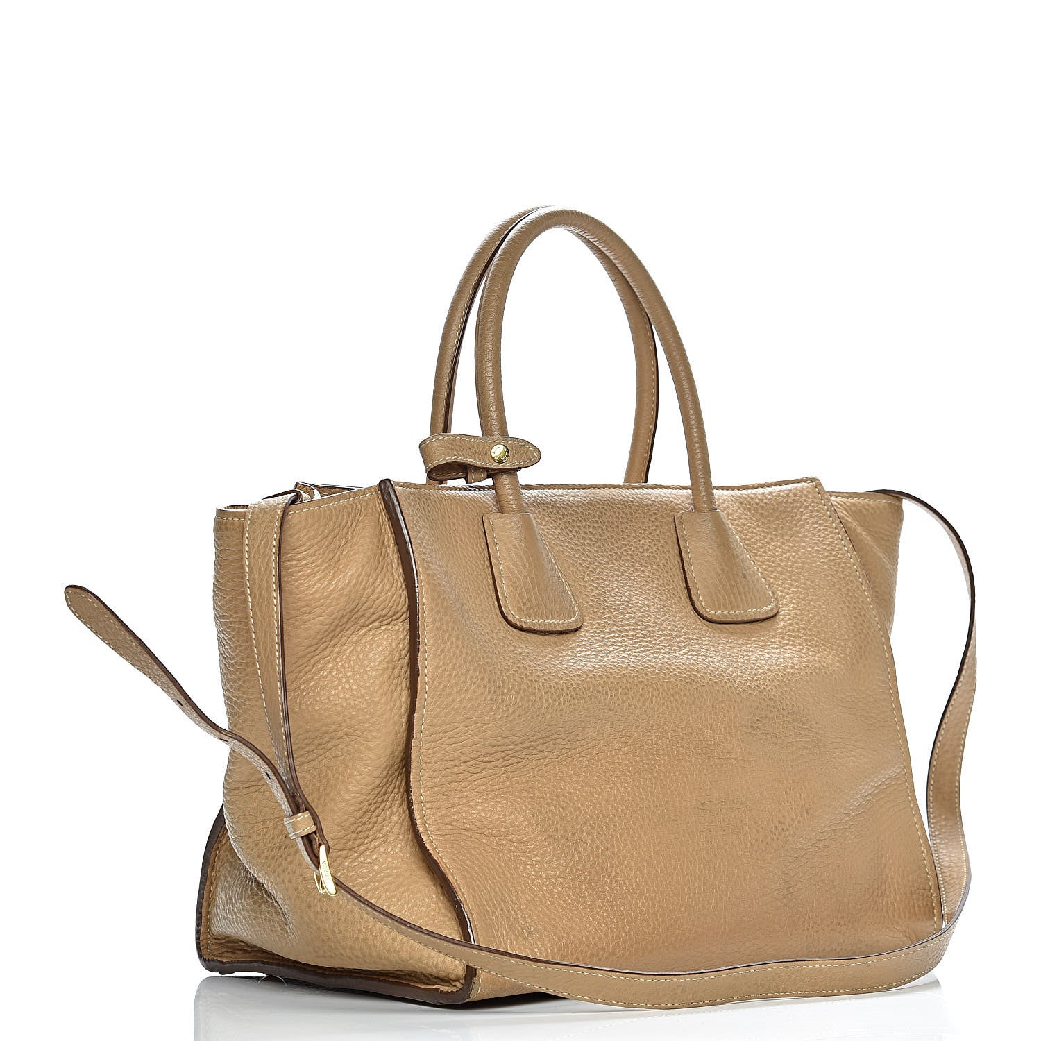 Prada Vitello Daino Shopping Tote Sughero 3 of 27