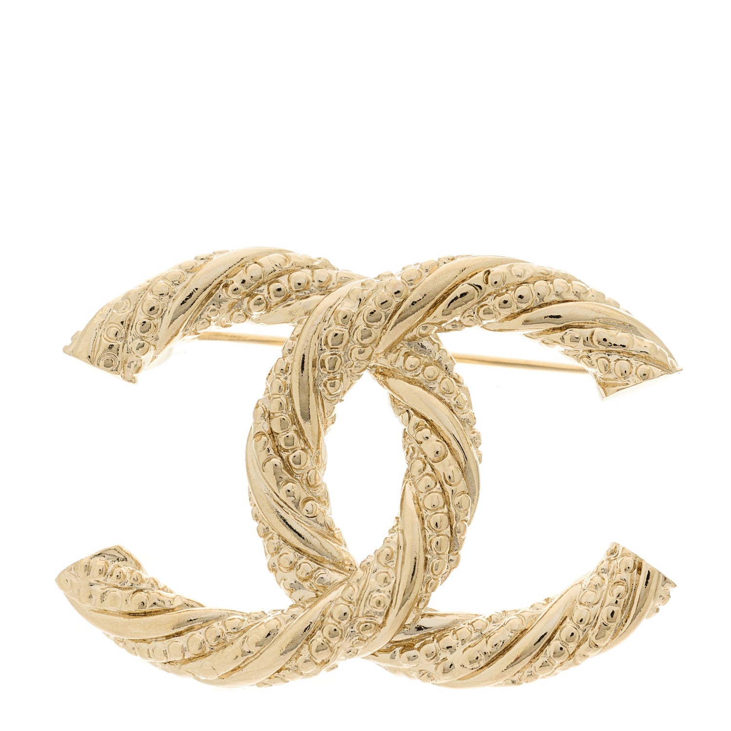 Chanel Metal CC Brooch Light Gold 1 of 4