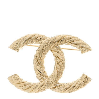 Chanel Metal CC Brooch Light Gold 1 of 4