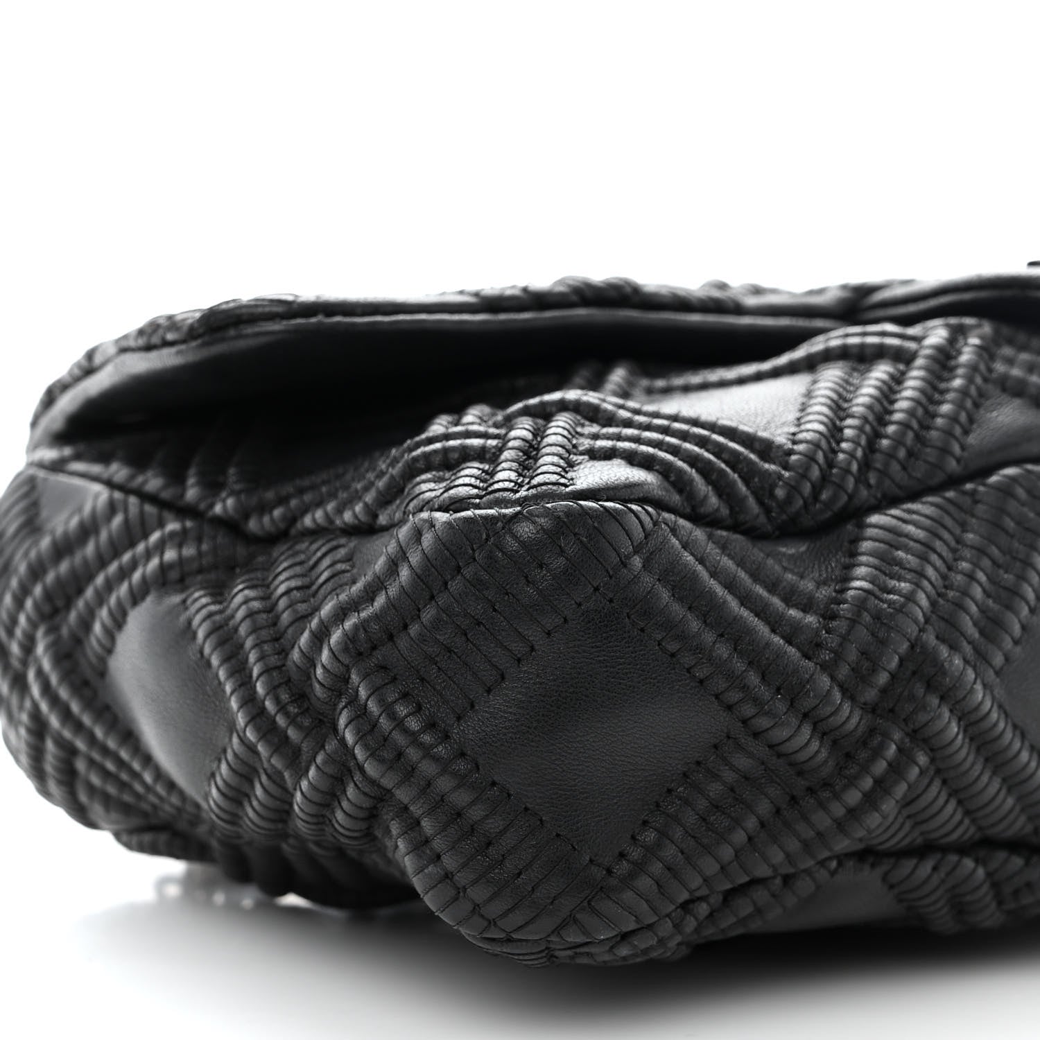 Chanel Lambskin Stitch Small Walk Of Fame Rectangular Flap Black 9 of 13