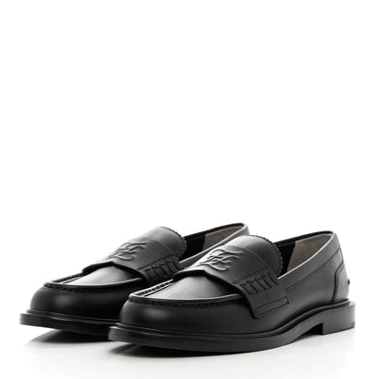 Fendi Calfskin Karligraphy Loafers 37 Black 3 of 13