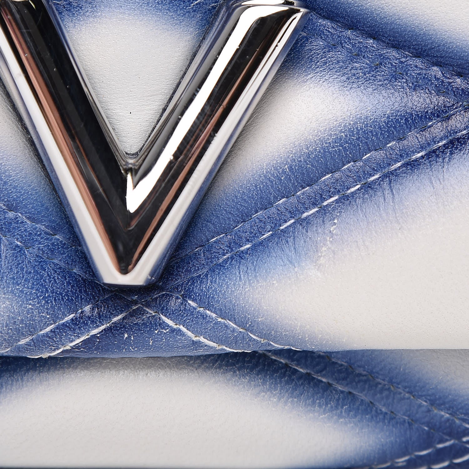Louis Vuitton Lambskin Malletage Contraste GO-14 PM Blue 16 of 23