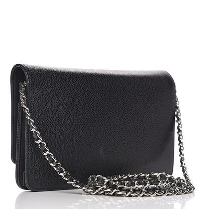 Chanel Caviar Timeless CC Wallet On Chain WOC Black 3 of 16