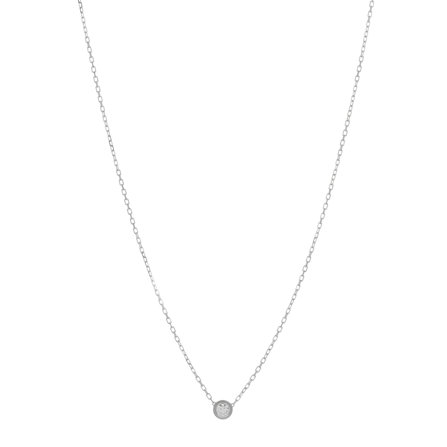 18K White Gold Diamond SM D'Amour Pendant Necklace