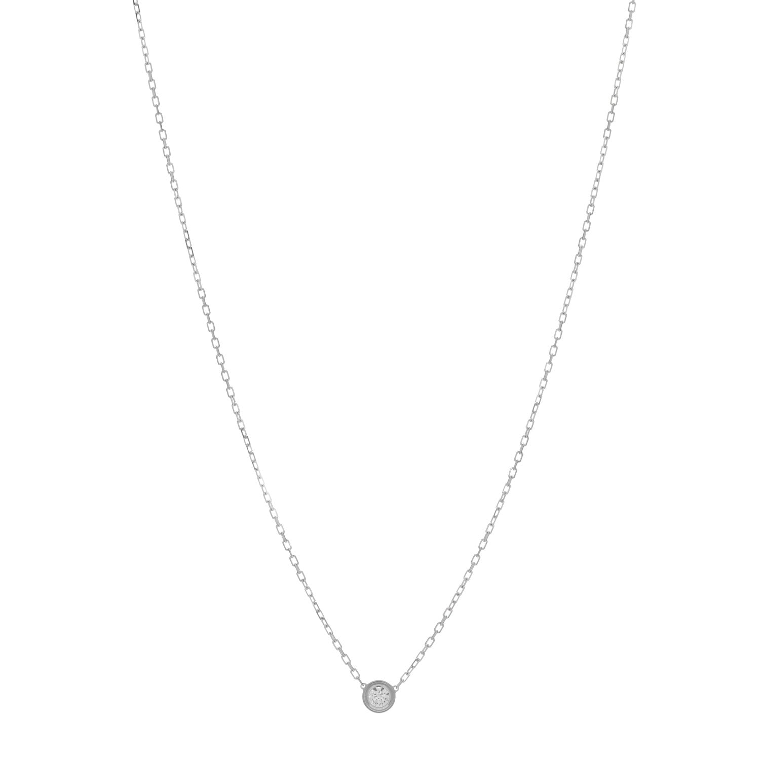 Cartier 18K White Gold Diamond SM D'Amour Pendant Necklace 1 of 3