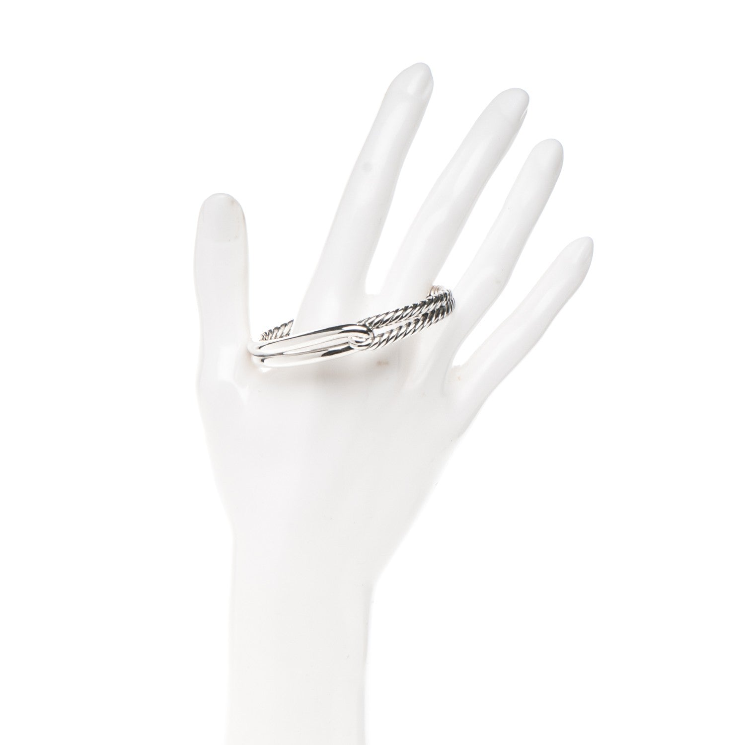 David Yurman Sterling Silver 10mm Single Loop Labyrinth Bracelet 2 of 5