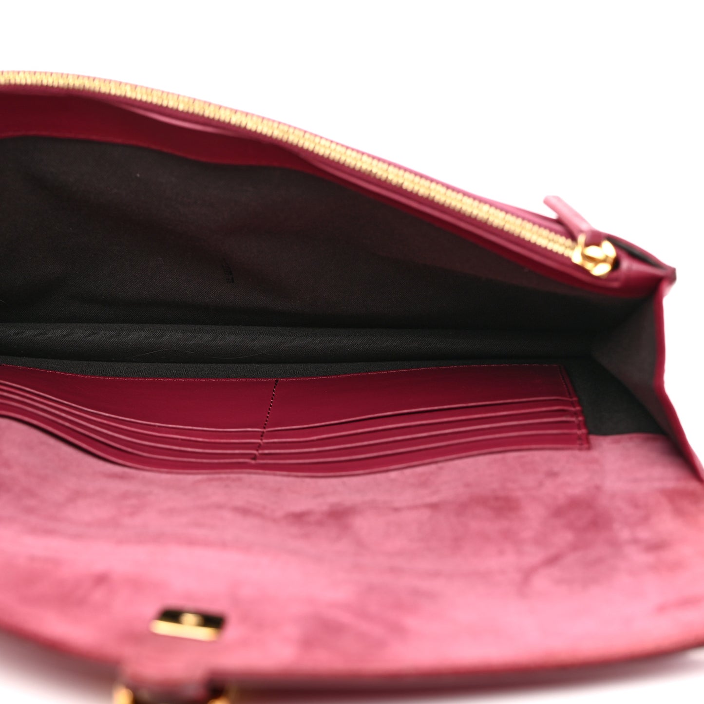 Pequin Vitello Large Chameleon Envelope Clutch Tobacco Amarena
