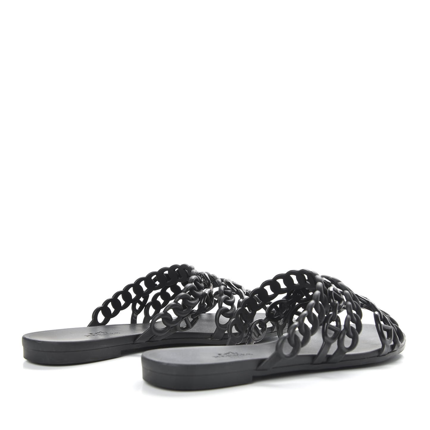 Rubber Chaine d'Ancre Nude Sandals 36 Black