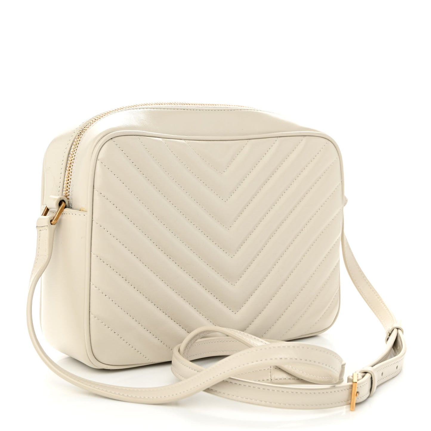 Calfskin Matelasse Monogram Lou Camera Bag Crema Soft