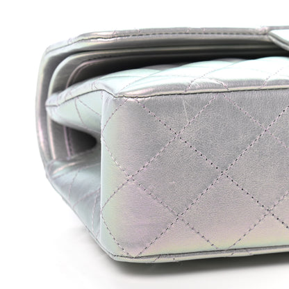 Chanel Iridescent Calfskin Quilted Small Double Flap Purple 8 of 9