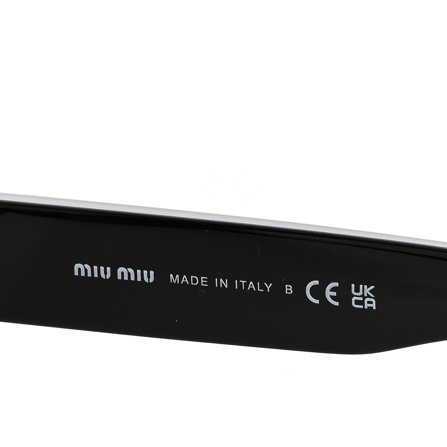 Miu Miu Acetate Oval Sunglasses SMU 06Z Black 5 of 8
