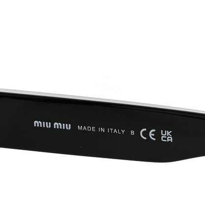 Miu Miu Acetate Oval Sunglasses SMU 06Z Black 5 of 8