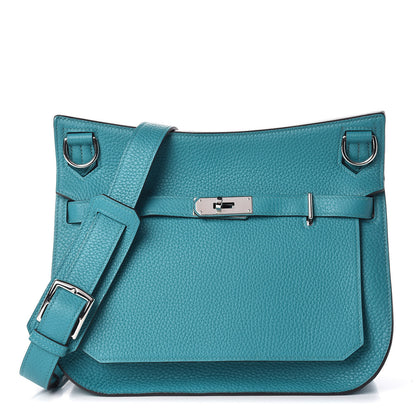 Hermes Taurillon Clemence Jypsiere 28 Bleu Paon 1 of 11