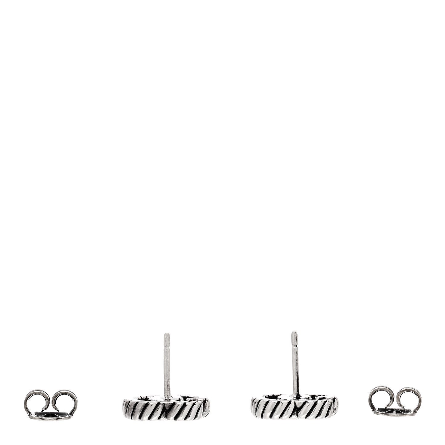 Sterling Silver Torchon Double G Earrings
