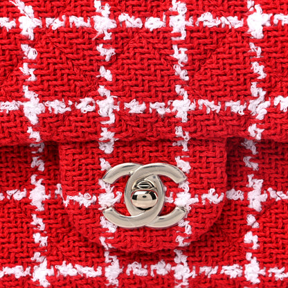 Chanel Tweed Mini Rectangular Flap Red White 10 of 11
