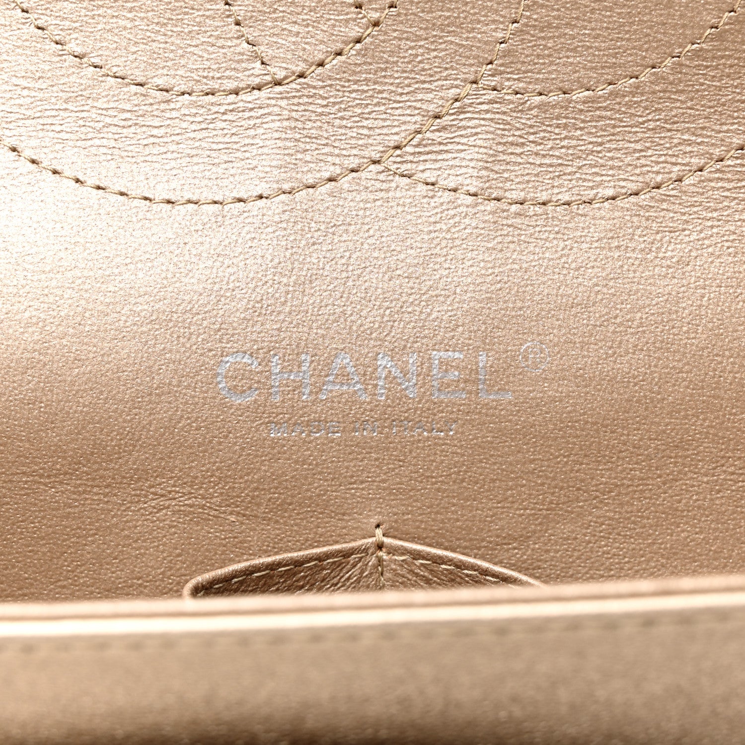 Chanel Metallic Lambskin Quilted Jumbo Double Flap Gold 6 of 15