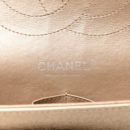 Chanel Metallic Lambskin Quilted Jumbo Double Flap Gold 6 of 15