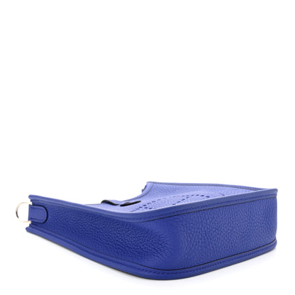 Hermes Taurillon Clemence Maxi Quadrille Evelyne TPM Royal Bleu Bleu Bill Biscuit Rouge H 4 of 11