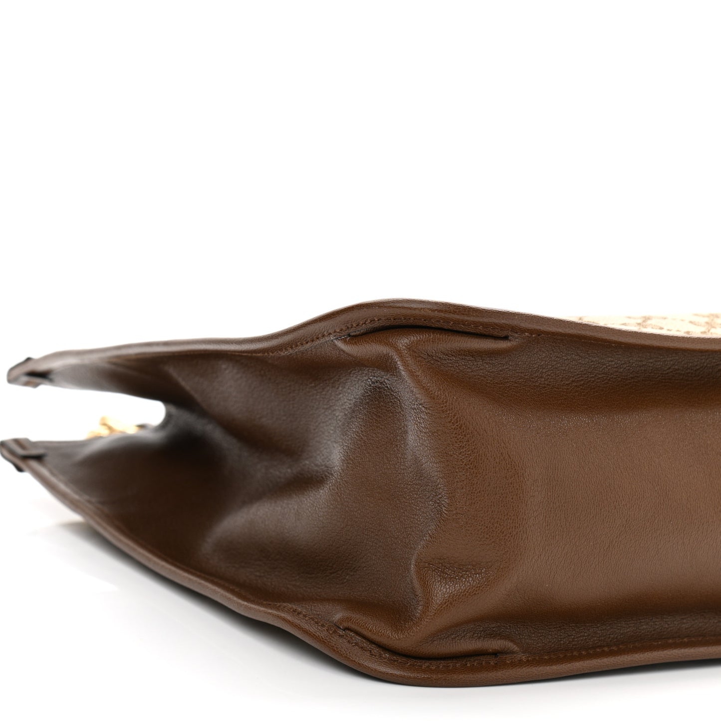 Monogram Calfskin Large Horsebit 1955 Tote Bag Beige Brown Sugar