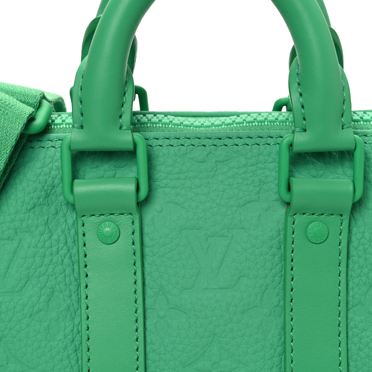 Louis Vuitton Monogram Taurillon Keepall Bandouliere 25 Minty Green 6 of 9