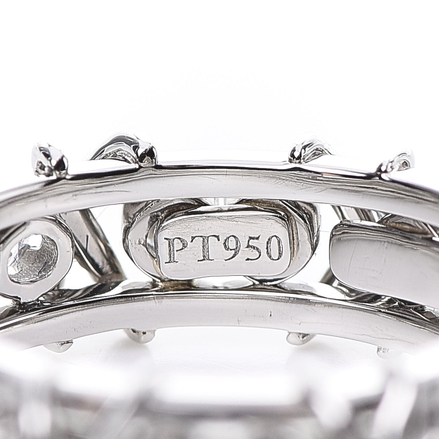 Platinum Diamond Schlumberger Sixteen Stone Ring 54 6.75