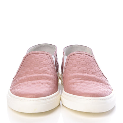 Gucci Soft Microguccissima Womens Slip On Sneakers 37 Soft Pink White 2 of 13