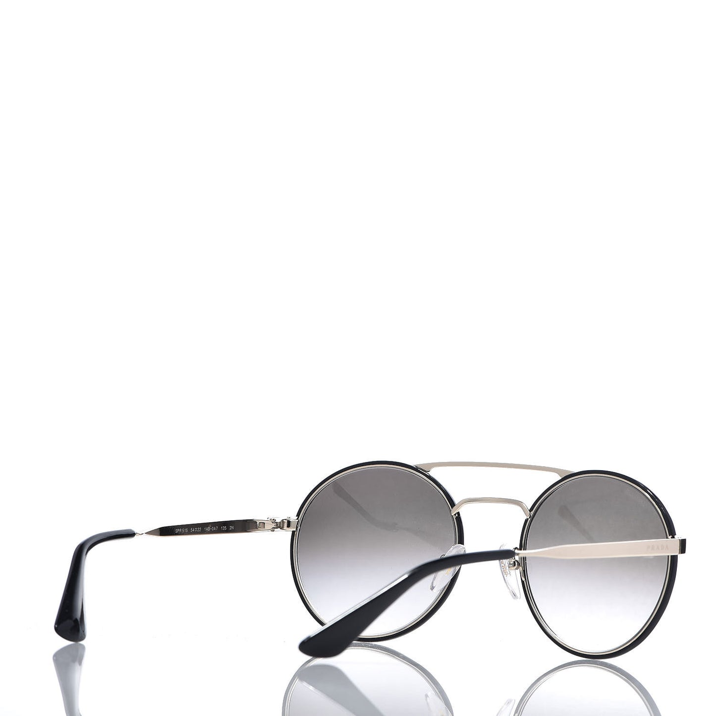 Round Sunglasses SPR 51S Black Silver