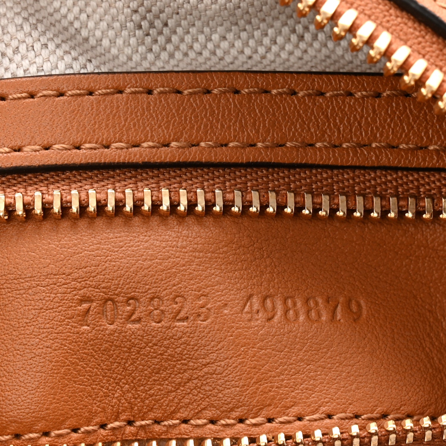 Gucci Aria Calfskin Web Large Attache Shoulder Bag Dark Orange 7 of 10