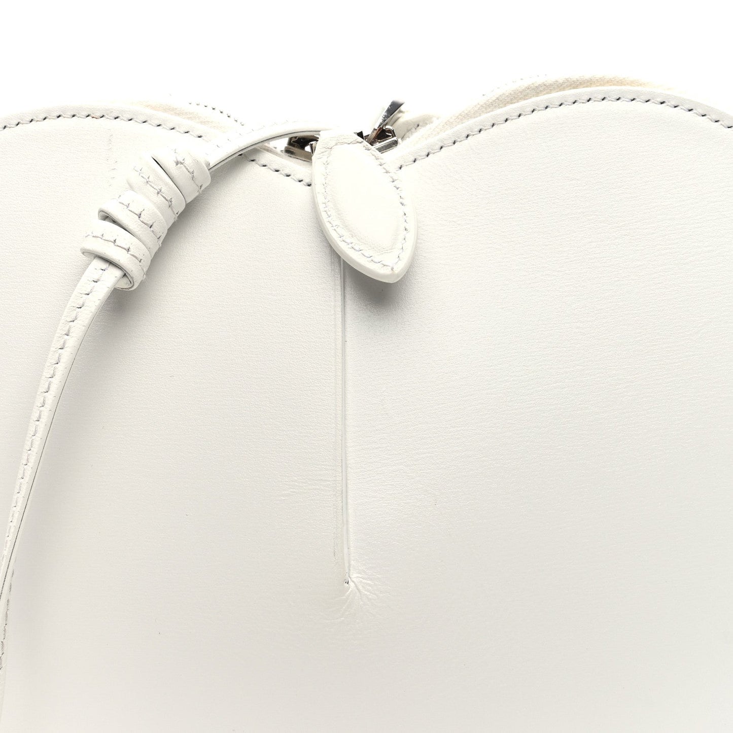 Lux Calfskin Le Coeur Bag Lacquer Optic White