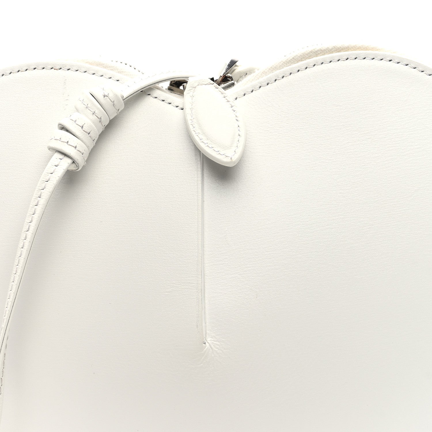 Alaia Lux Calfskin Le Coeur Bag Lacquer Optic White 7 of 8