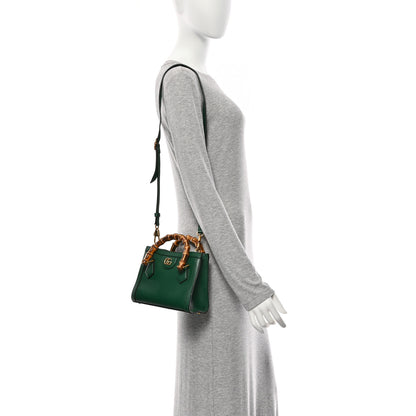 Gucci Wonka Grain Calfskin Mini Diana Tote Bag Green Yellow Fluo 3 of 14