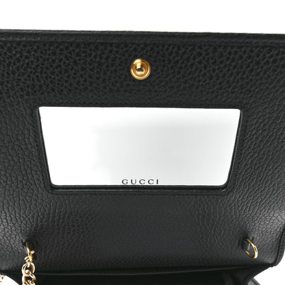 Gucci Calfskin Mini GG Marmont Chain Wallet Black 6 of 11