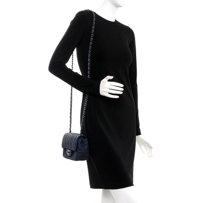 Chanel Lambskin Embroidered Small Flap Navy 2 of 9