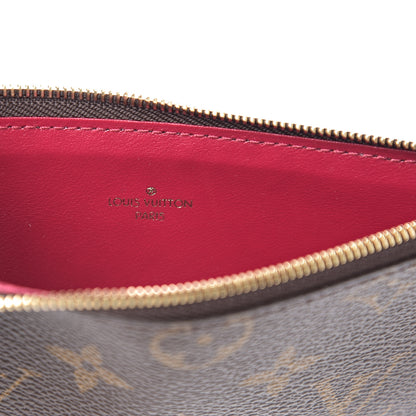 Louis Vuitton Monogram Felicie Chain Wallet Zippered Insert Fuchsia 5 of 5